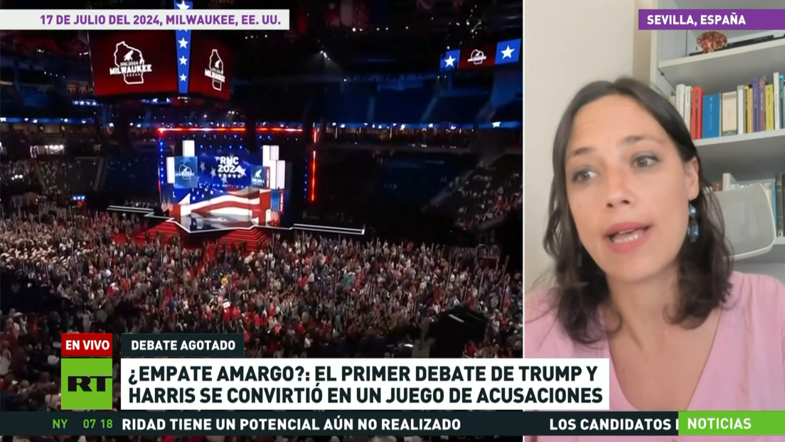 "Mediocre" e "infantil": Experta comenta el debate entre Trump y Harris