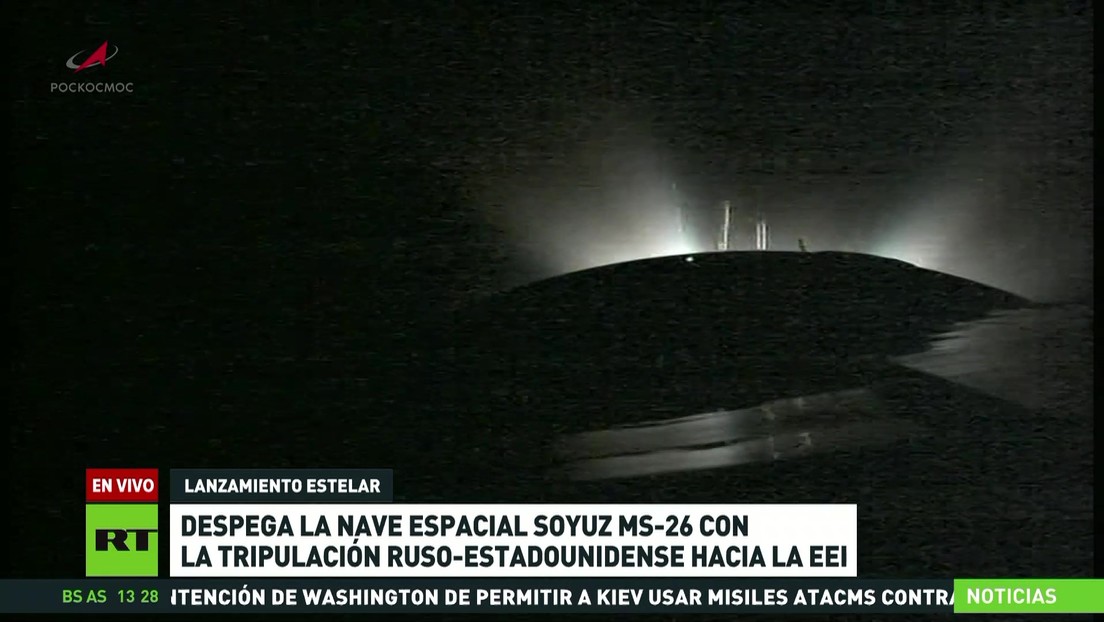 Despega la nave espacial Soyuz MS-26 con una tripulación ruso-estadounidense rumbo a la EEI