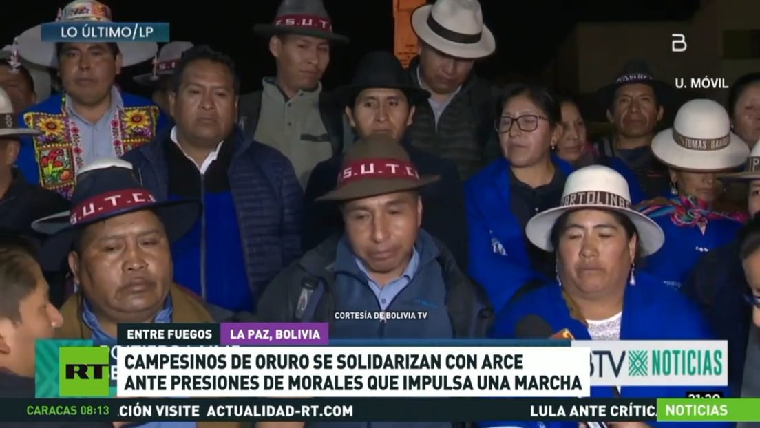 Campesinos de Oruro se solidarizan con Arce ante presiones de Morales, que impulsa una marcha