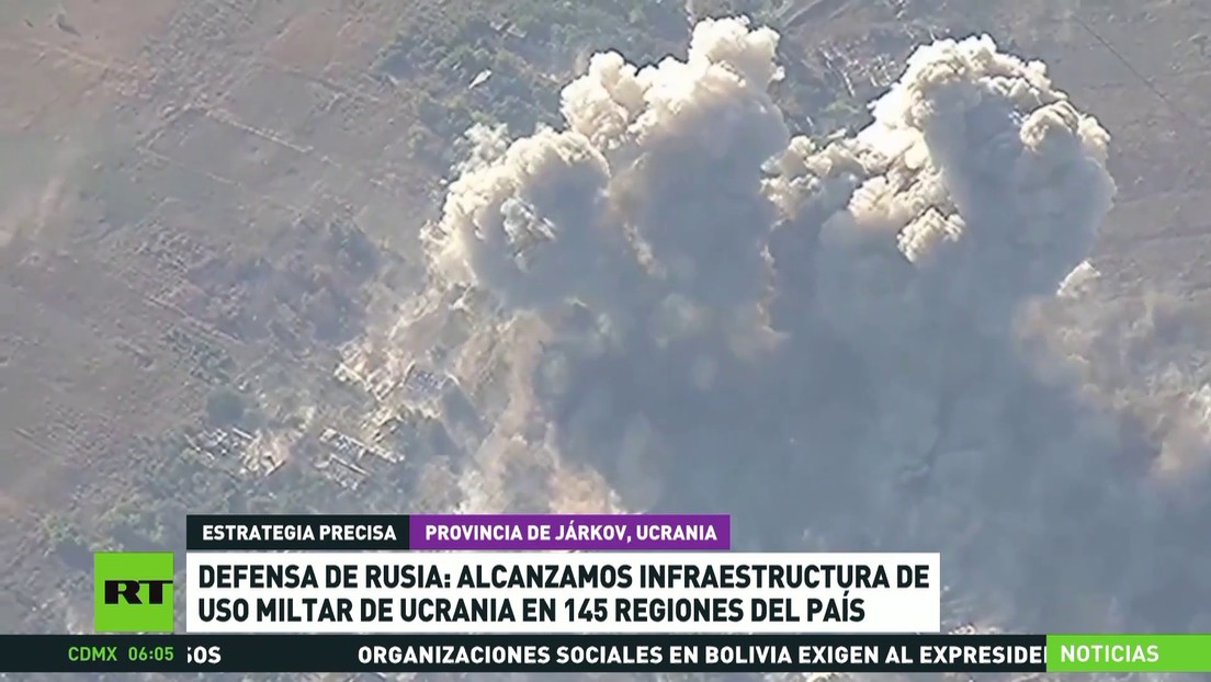 Rusia alcanza infraestructura de uso militar en 145 regiones de Ucrania