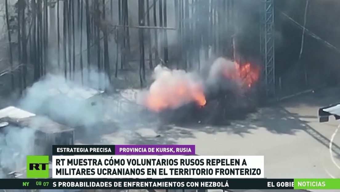 RT muestra cómo voluntarios rusos repelen a militares ucranianos en el territorio fronterizo