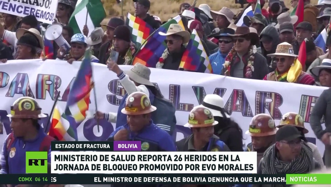 Ministerio de Salud de Bolivia reporta 26 heridos en la jornada de bloqueo promovido por Evo Morales