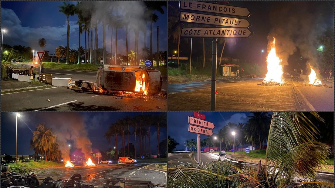 Toque de queda en medio de fuertes disturbios en una isla francesa del Caribe