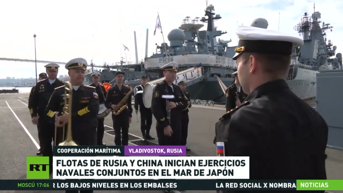 Flotas de Rusia y China inician ejercicios navales conjuntos en el mar de Japón