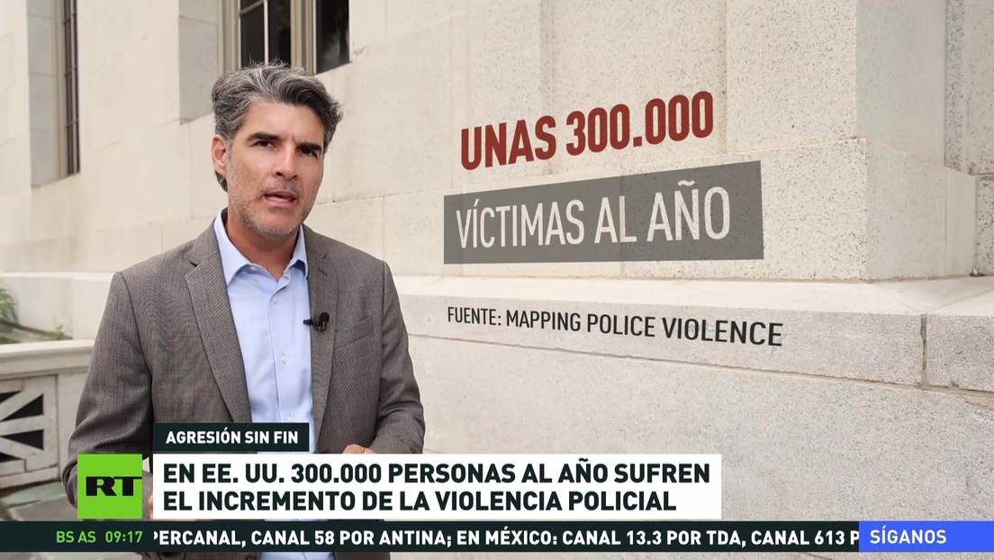 Incremento de la violencia policial en EE.UU. afecta a 300.000 personas al año