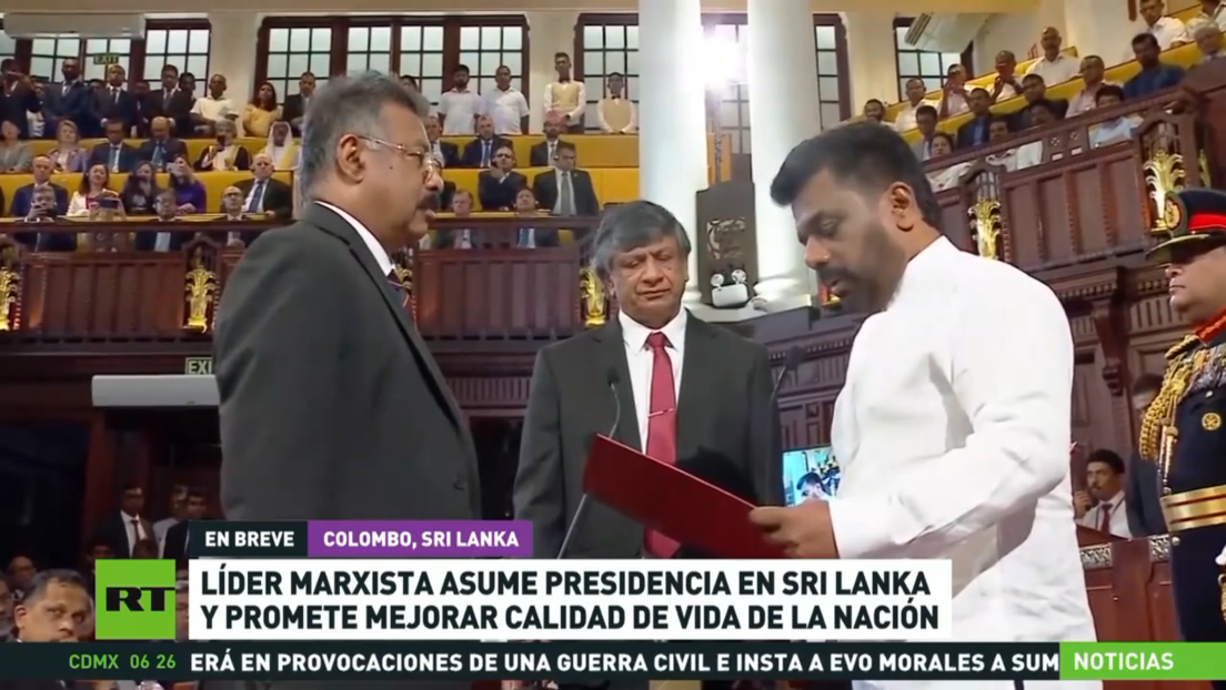 Líder marxista asume la presidencia en Sri Lanka y promete mejorar la calidad de vida de la nación