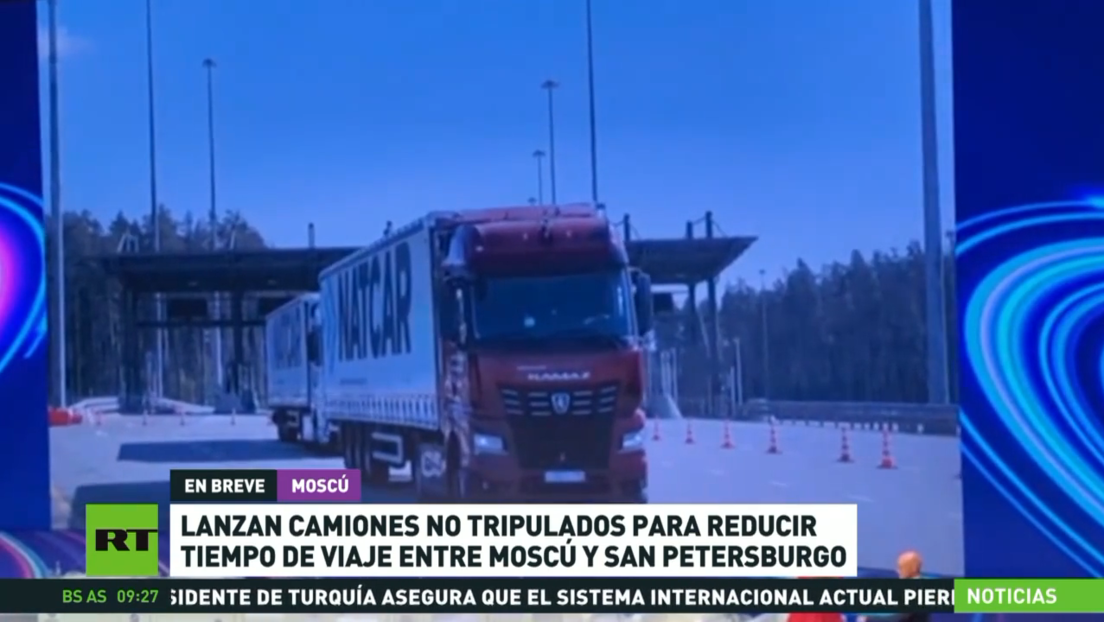 Lanzan camiones no tripulados para reducir el tiempo de viaje entre Moscú y San Petersburgo