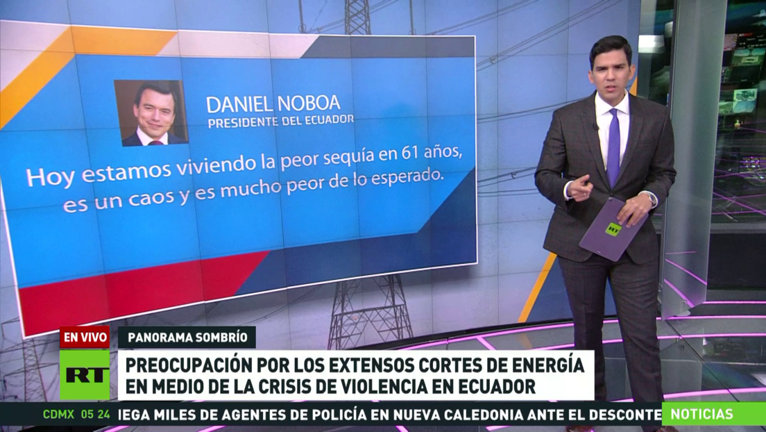 Preocupación por los extensos cortes de energía en medio de la crisis de violencia en Ecuador