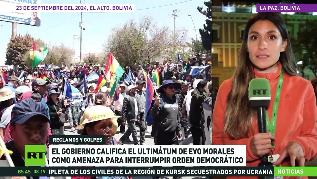 Bolivia califica el ultimátum de Evo Morales como amenaza para el orden democrático