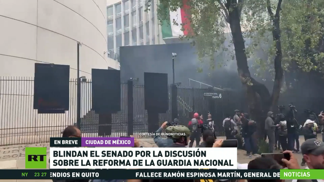 Blindan el Senado en México por la discusión sobre la reforma de la Guardia Nacional