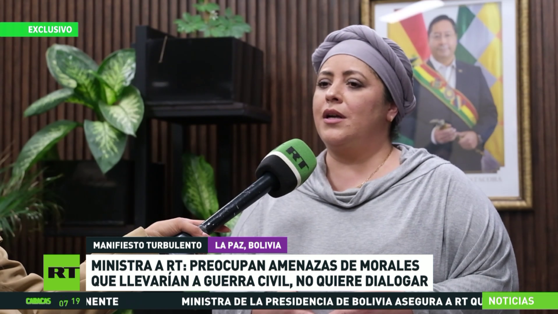 Ministra de la Presidencia de Bolivia alerta en exclusiva a RT de posibles calamidades por planes de Morales