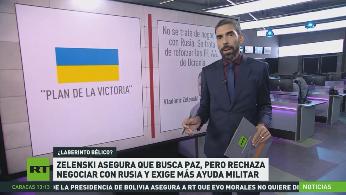 Zelenski asegura que busca paz, pero rechaza negociar con Rusia y exige más ayuda militar