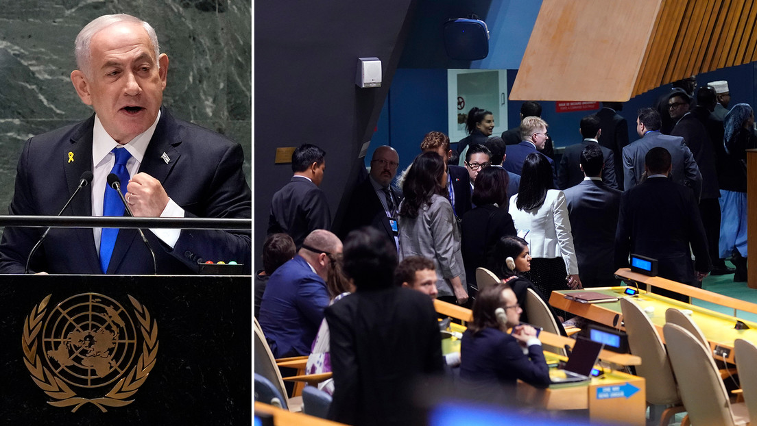 VIDEOS: Delegaciones abandonan el salón de la ONU cuando Netanyahu toma la palabra