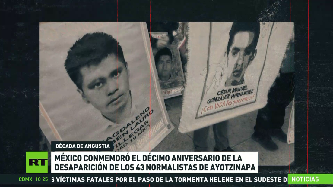 Décimo aniversario de la desaparición de los 43 normalistas de Ayotzinapa en México