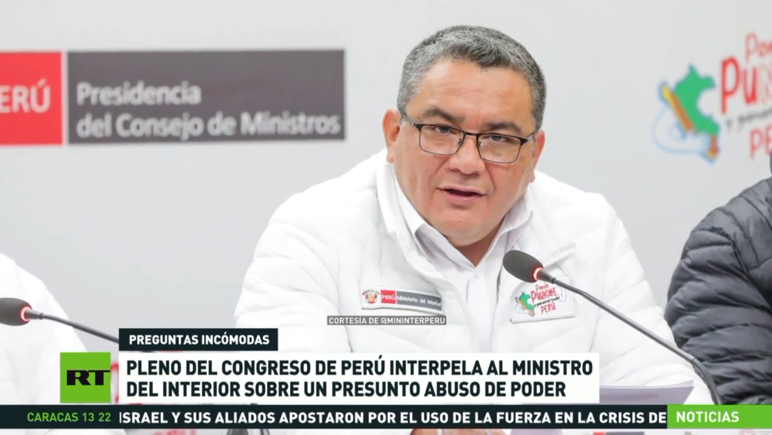 Pleno del congreso de Perú interpela al ministro del Interior sobre un presunto abuso de poder