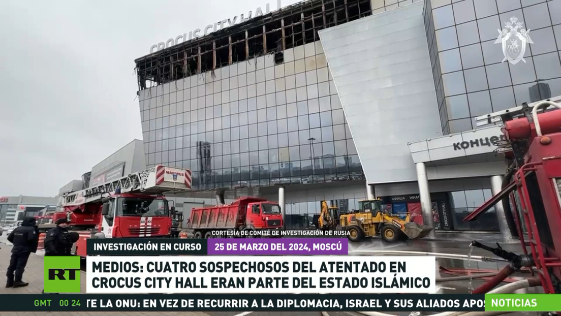 Cuatro sospechosos del atentado en Crocus Сity Hall eran parte del Estado Islámico