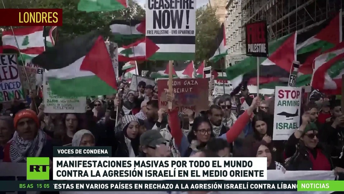 Manifestaciones masivas por todo el mundo contra la agesión israelí en Oriente Medio