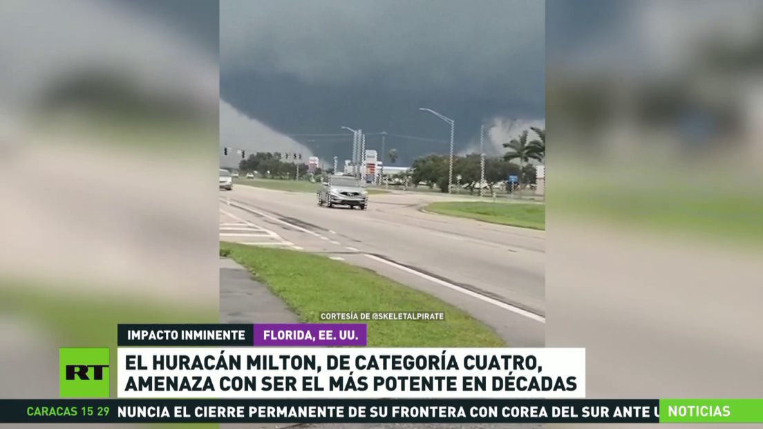 EE.UU. se prepara para la llegada del huracán Milton, que podría ser el más potente en décadas