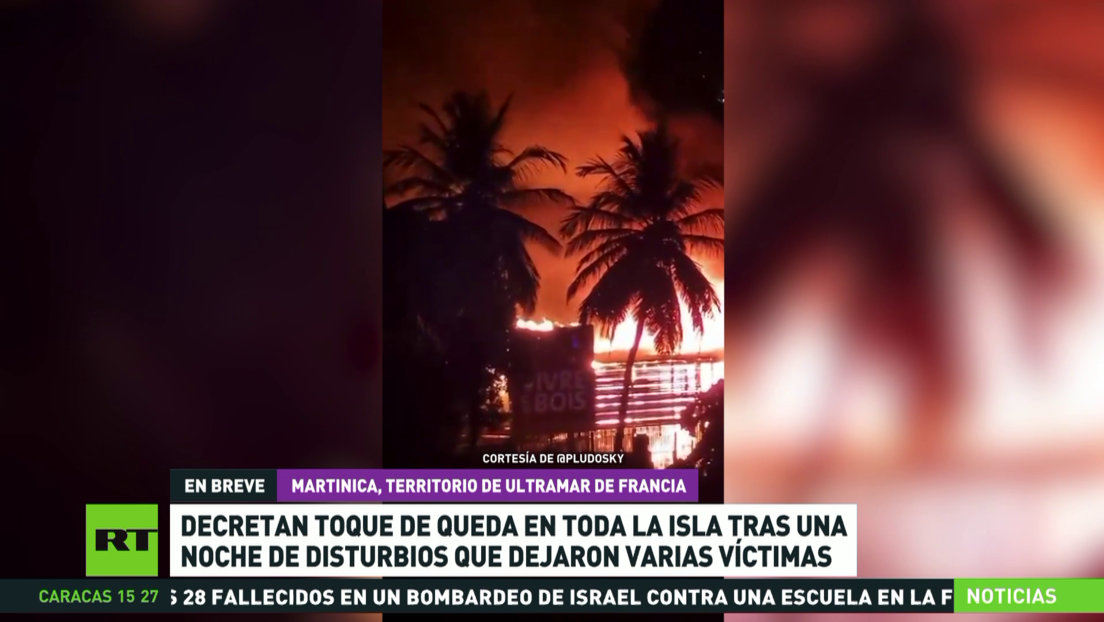 Decretan toque de queda en la isla francesa de Martinica tras noche de disturbios con varias víctimas