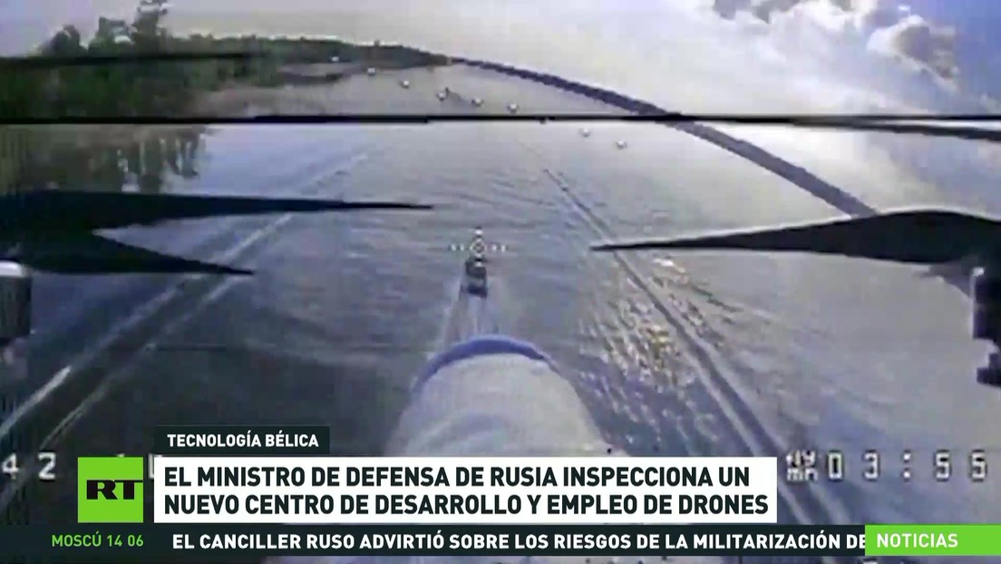 Ministro de Defensa ruso inspecciona un nuevo centro de desarrollo y empleo de drones