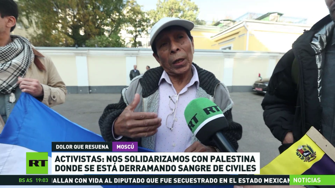 Activistas: Nos solidarizamos con Palestina, donde se está derramando sangre de civiles