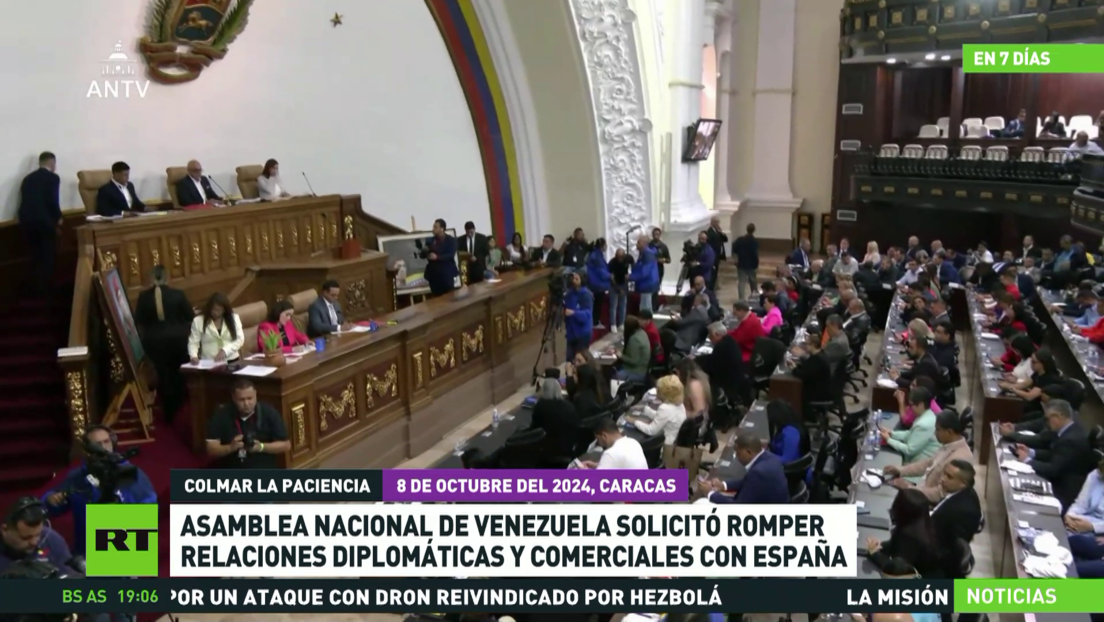 La Asamblea Nacional de Venezuela solicitó romper relaciones diplomáticas con España