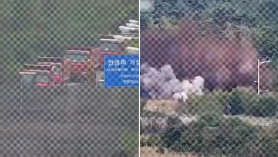 VIDEO: Corea del Norte explota todas las carreteras que conectan con el Sur