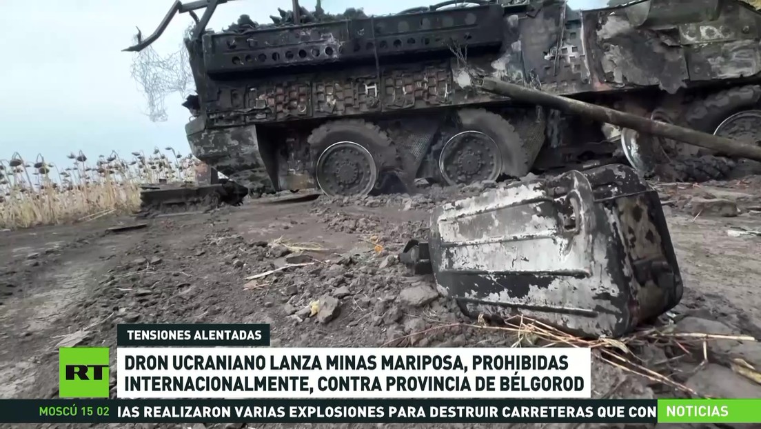 Dron ucraniano lanza minas 'mariposa', prohibidas internacionalmente, contra la provincia rusa de Bélgorod