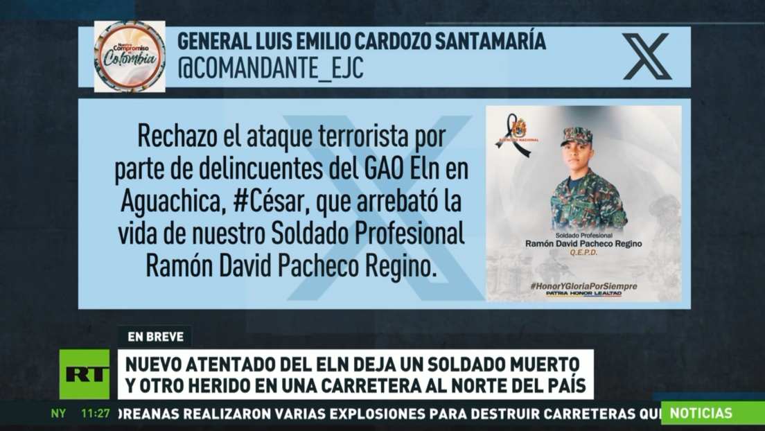 Nuevo ataque del Ejército de Liberación Nacional en Colombia