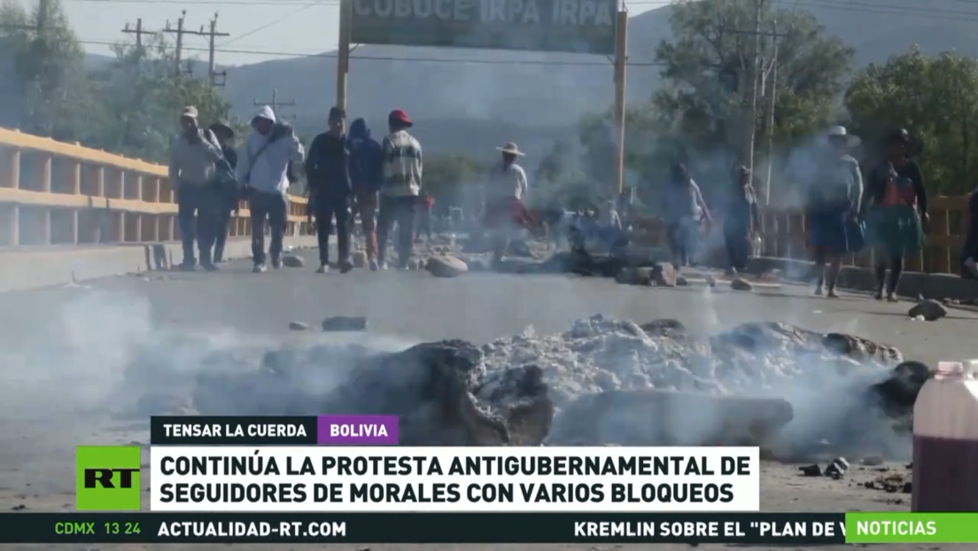 Continúa la protesta antigubernamental de los seguidores de Evo Morales con varios bloqueos en Bolivia