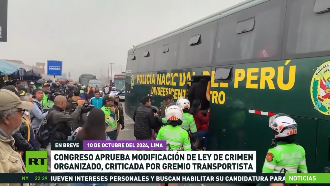 Congreso de Perú aprueba modificación de la Ley de Crimen Organizado, criticada por el gremio transportista