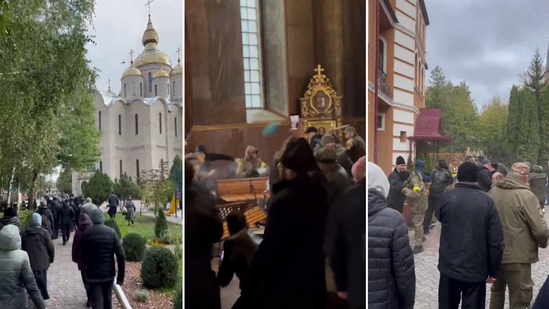 VIDEO: Violencia y disparos durante la toma de una catedral en Ucrania