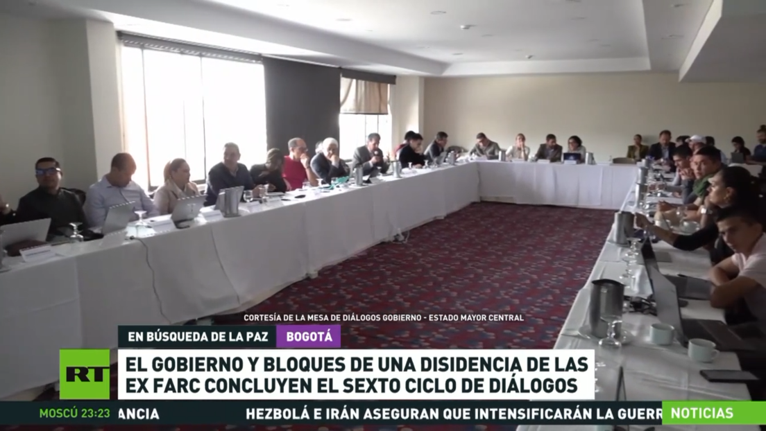 El Gobierno de Colombia y los bloques de una disidencia de las FARC concluyen el sexto ciclo de diálogos de paz