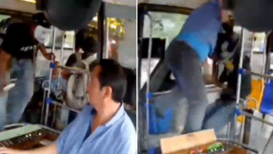 VIDEO: Chofer enfrenta a un ladrón armado y evita que robe en su bus