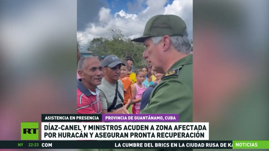 Díaz-Canel y ministros cubanos acuden a zona afectada por huracán y aseguran pronta recuperación