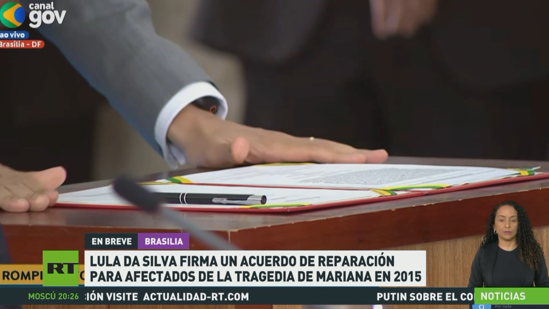 Lula firma un acuerdo de reparación para afectados por la tragedia de Mariana en 2015