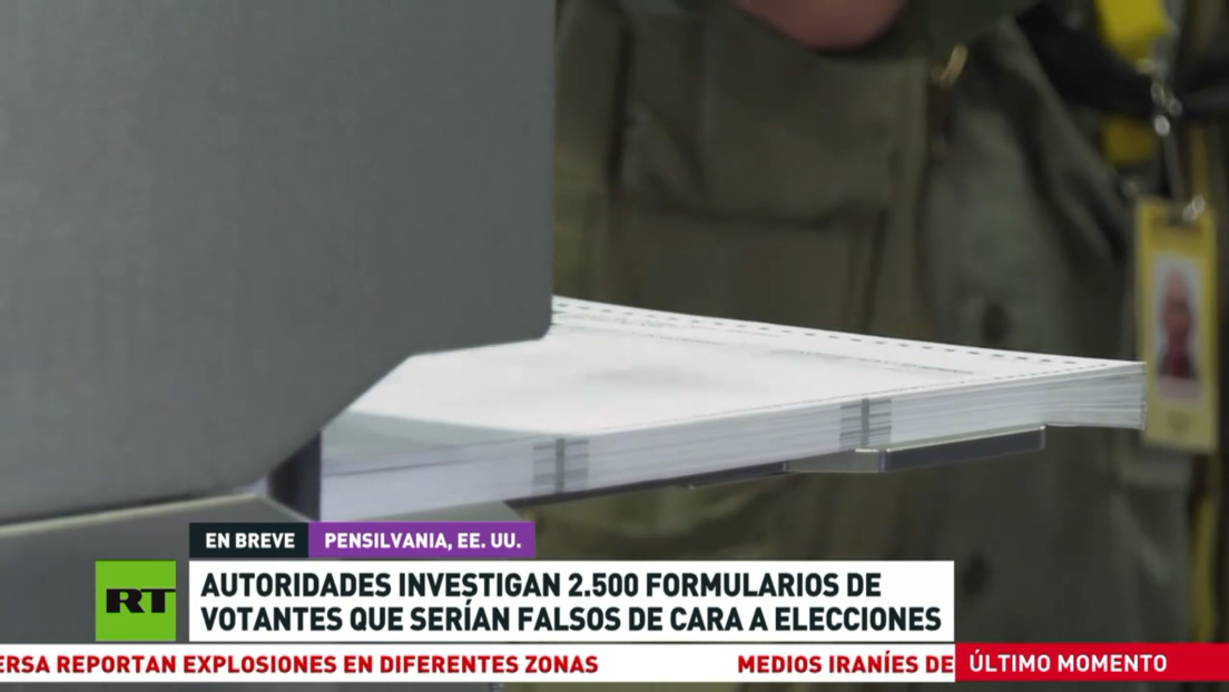 Autoridades estadounidenses investigan 2.500 formularios de presuntos falsos votantes para las presidenciales