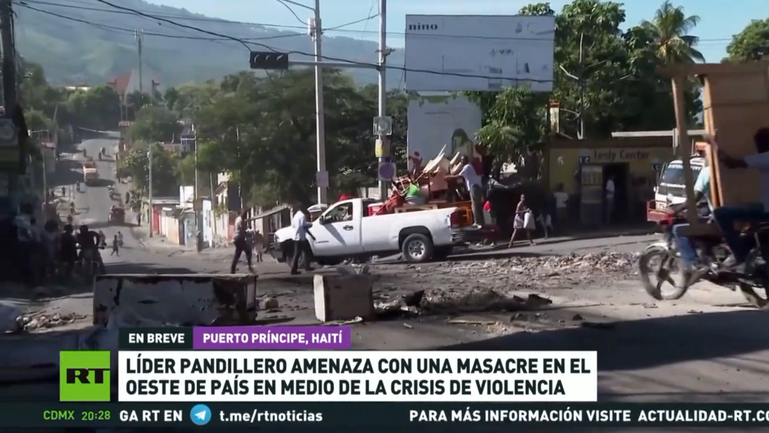 Líder pandillero amenaza con una masacre en el oeste de Haití en medio de la crisis de violencia