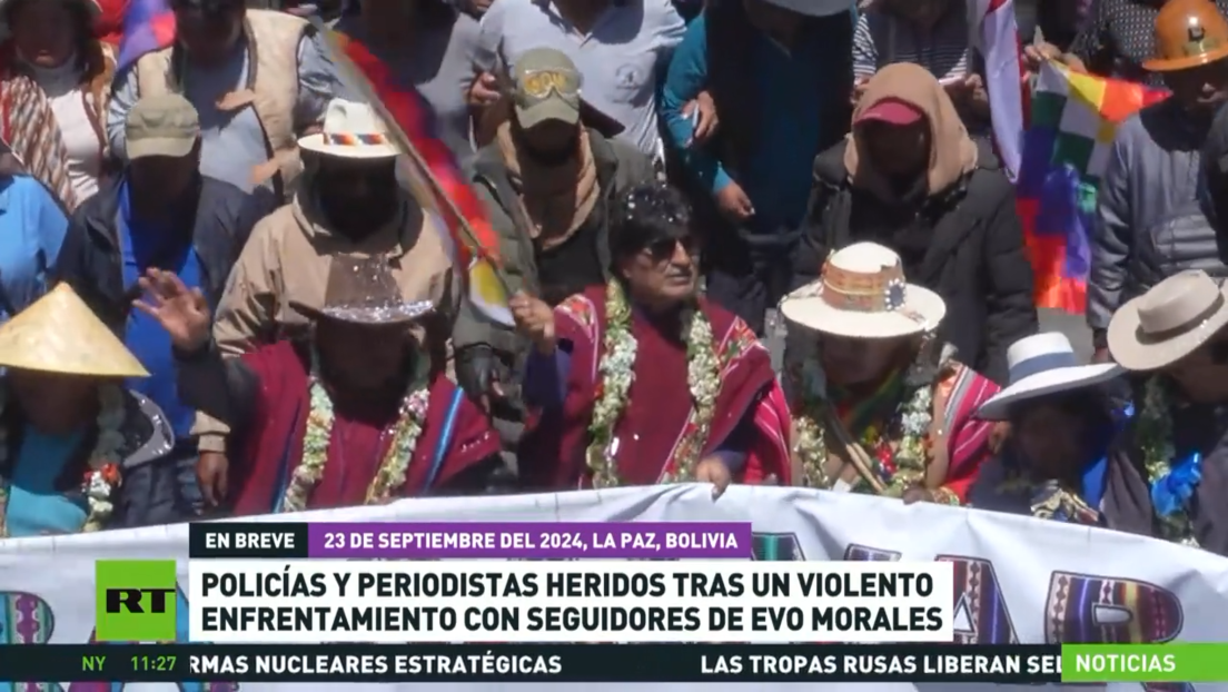 Policías y periodistas heridos tras un violento enfrentamiento con seguidores de Evo Morales