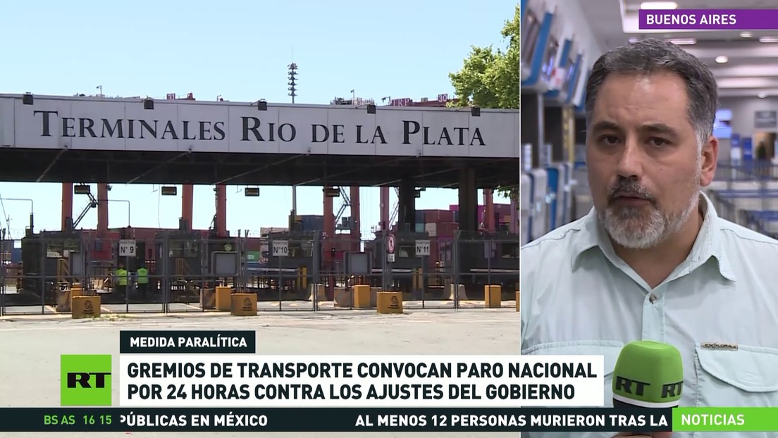 Gremios de transporte en Argentina convocan paro nacional de 24 horas contras los ajustes del Gobierno