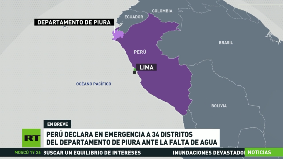 Perú declara en emergencia en 34 distritos del departamento de Piura ante la falta de agua