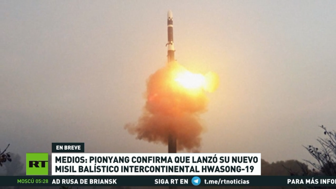 Pionyang confirma que lanzó su nuevo misil balístico intercontinental Hwasong-19