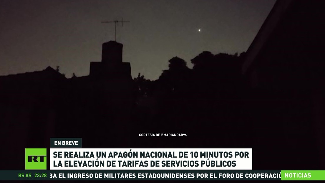 Un apagón nacional de 10 minutos por la elevación de tarifas de servicios públicos en Argentina