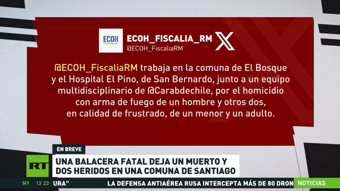 Una balacera deja un muerto y dos heridos en una comuna en Chile