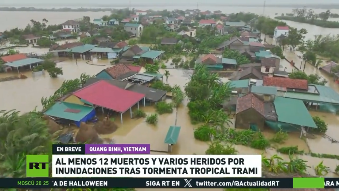 Al menos 12 muertos y varios heridos por inundaciones en Vietnam tras tormenta tropical Trami