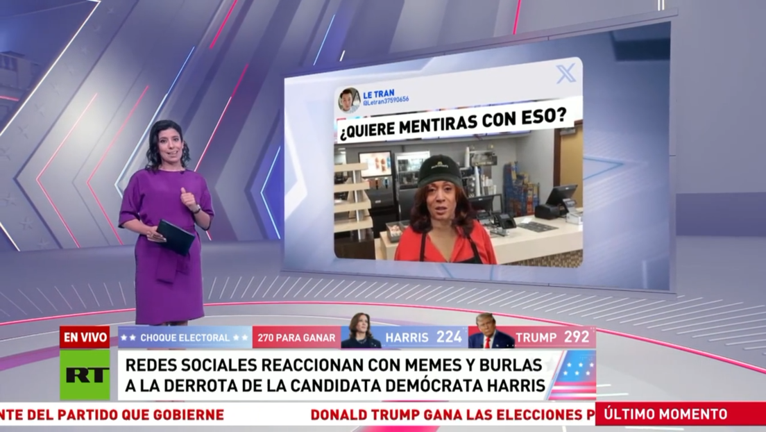 Redes sociales reaccionan con memes y burlas a la derrota de la candidata demócrata Harris