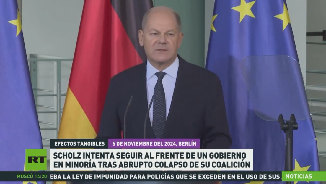 Scholz intenta seguir al frente de un Gobierno en minoría tras abrupto colapso de su coalición