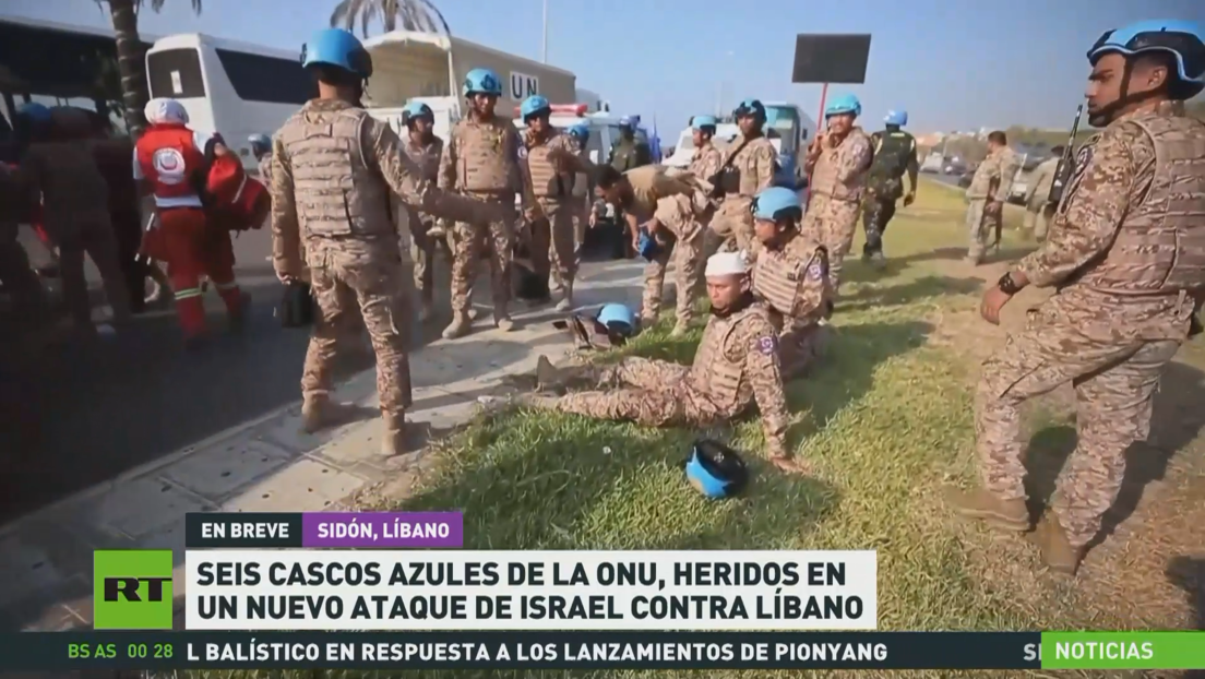 Seis cascos azules de la ONU resultan heridos en otro ataque de Israel contra el Líbano