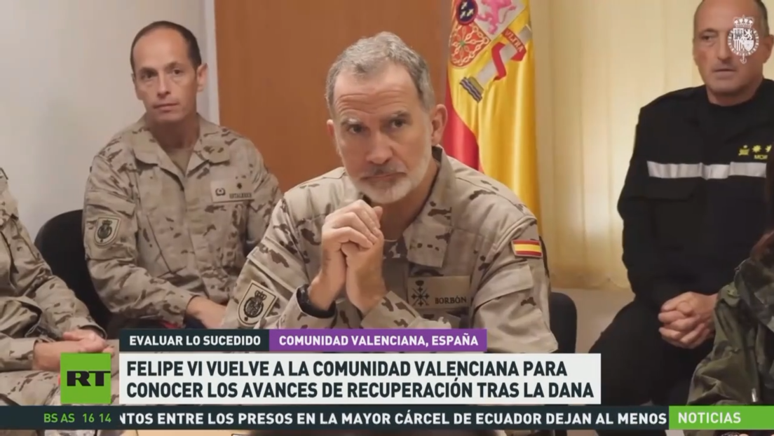 Felipe VI vuelve a la Comunidad Valenciana para conocer los avances de recuperación tras la DANA