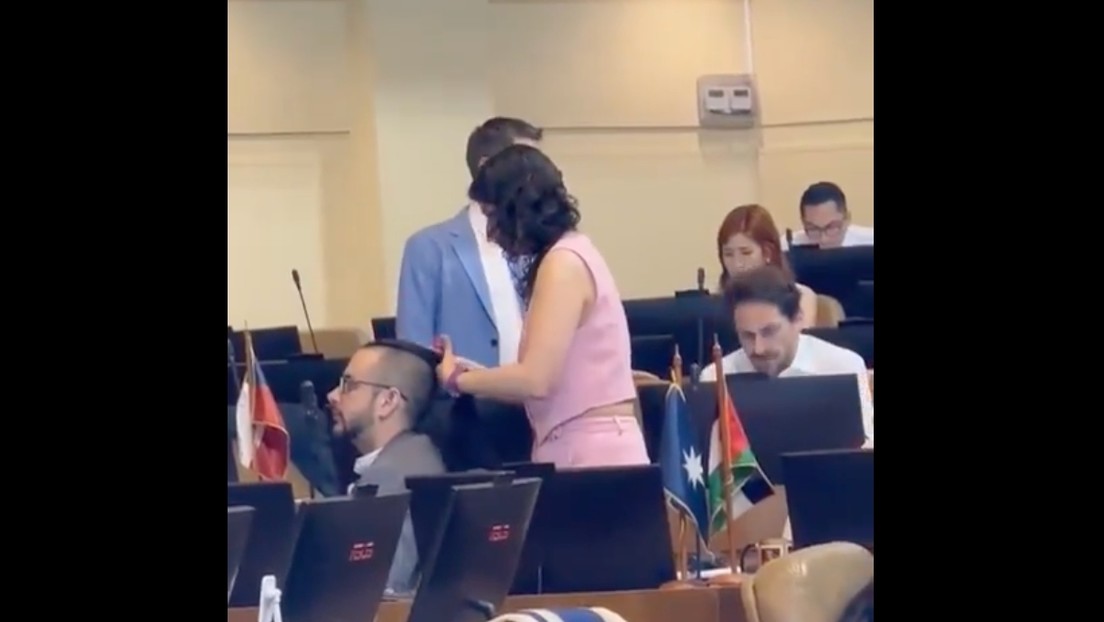 VIDEO: Diputada chilena le trenza el pelo a un colega en sesión parlamentaria y genera polémica